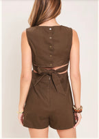 BROWN SKORT ROMPER