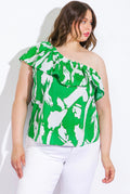 PLUS SIZE CLASSY GREEN TOP
