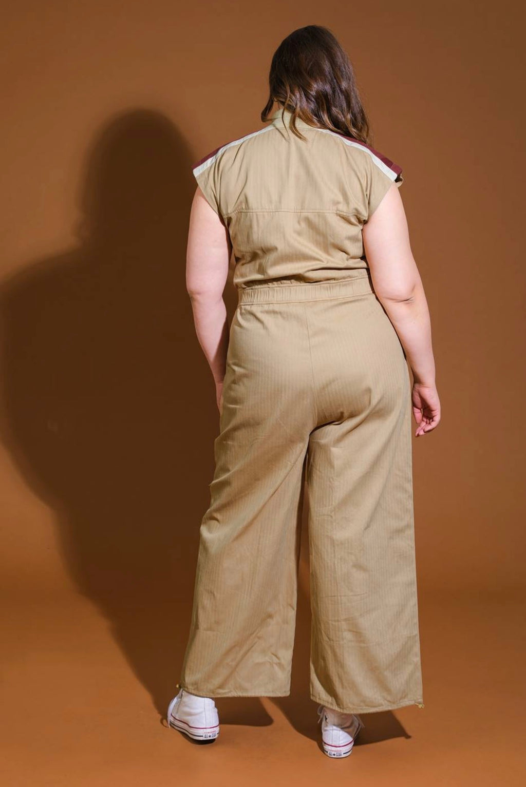 PLUS SIZE BEIGE JUMPSUIT