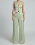 VEST AND WIDE LEG PANTS SET