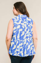 PLUS SIZE CLASSY BLUE TOP