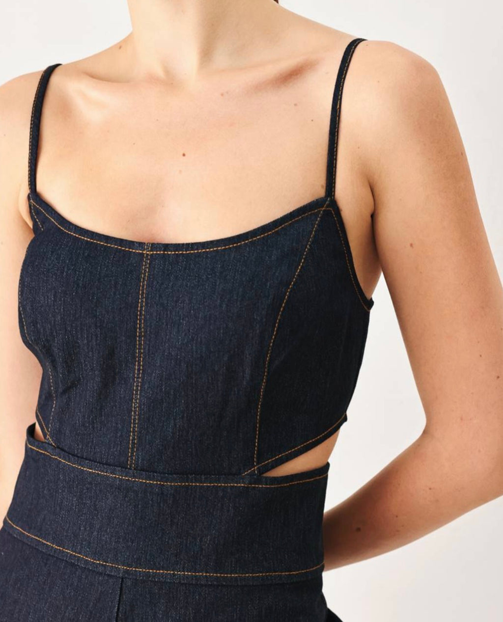CLASSY DARK DENIM JUMPSUIT