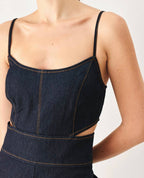 CLASSY DARK DENIM JUMPSUIT