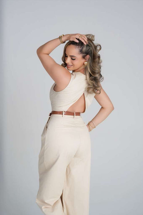 CLASSY Beige Jumpsuit