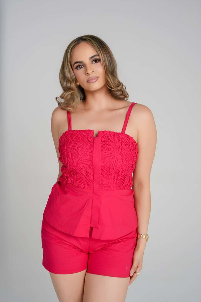 SET FLORAL TOP AND SHORT