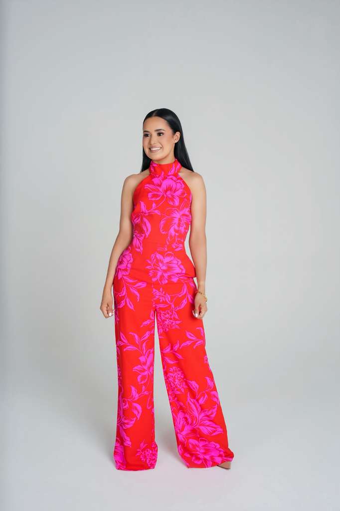 CLASSY pink red jumpsuit