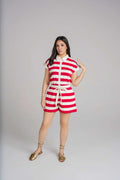 CLASSY Jumpsuit red and white